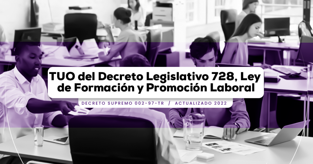 Tuo Del Decreto Legislativo Ley De Formaci N Y Promoci N Laboral