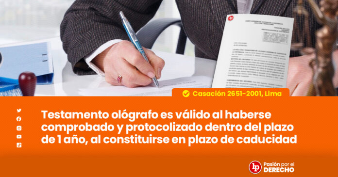 Testamento Ol Grafo Es V Lido Al Haberse Comprobado Y Protocolizado