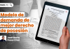 Modelo de demanda de mejor derecho de posesión, por José María Pacori Cari