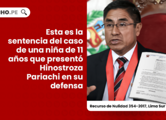 Esta es la sentencia del caso de una niña de 11 años que presentó Hinostroza Pariachi en su defensa
