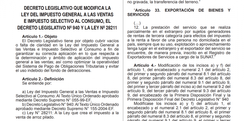 Modifican Ley Del Impuesto General A Las Ventas E Impuesto Selectivo Al ...