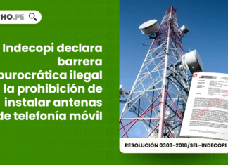 Indecopi declara barrera burocratica ilegal la prohibicion de instalar antenas de telefonia movil-LP