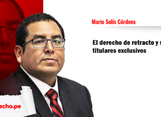El derecho de retracto y sus titulares exclusivos