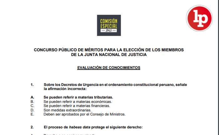 JNJ: Resuelve El Examen Que Solo Tres Postulantes Aprobaron. ¿Puedes? | LP