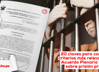 20 claves para conocer los criterios más relevantes del Acuerdo Plenario 01-2019 sobre prisión preventiva con logo de LP