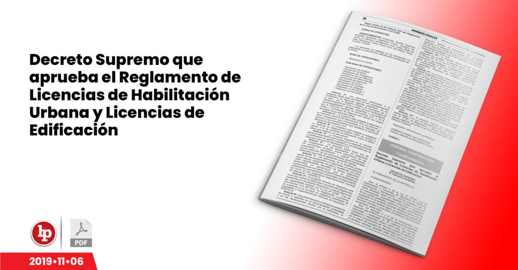 Aprueban El Reglamento De Licencias De Habilitación Urbana Y Licencias ...