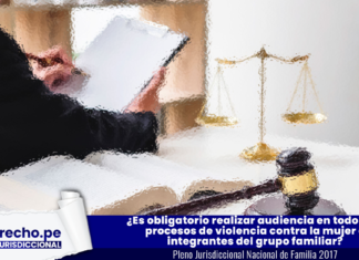 ¿Es obligatorio realizar audiencia en todos los procesos de violencia contra la mujer e integrantes del grupo familiar? - LP