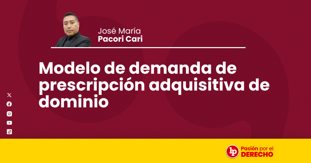 Modelo demanda prescripcin adquisitiva dominio - LPDerecho