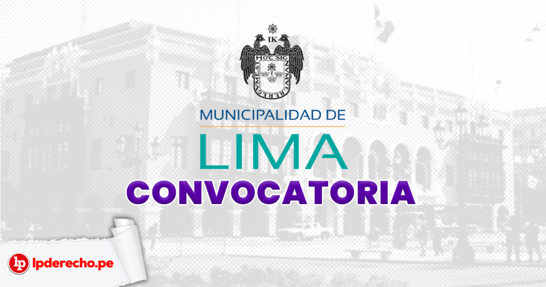 Municipalidad de Lima convocatoria con logo de LP