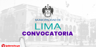 Municipalidad de Lima convocatoria con logo de LP