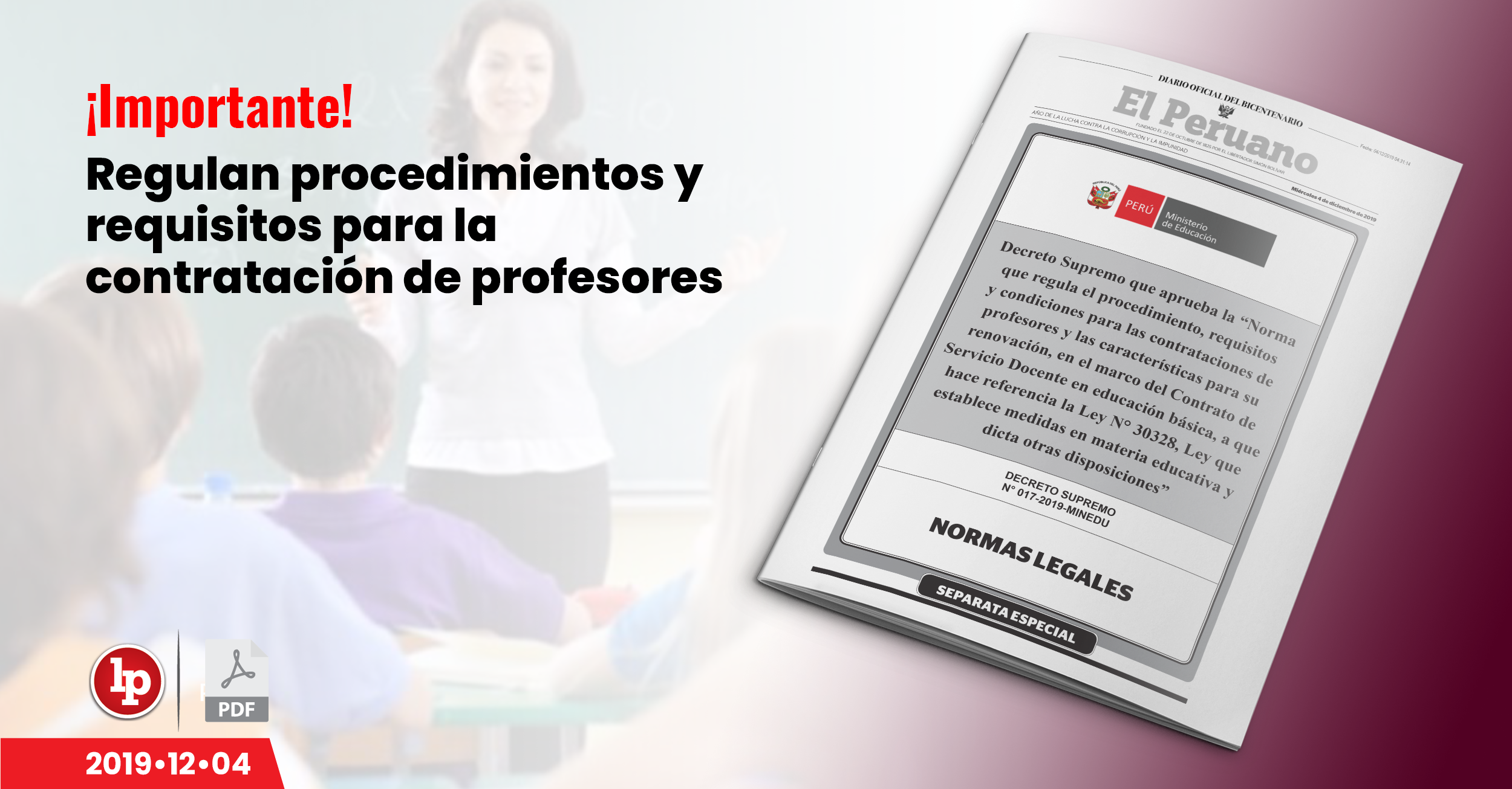 Regulan Procedimientos Y Requisitos Para La Contratación De Profesores | LP