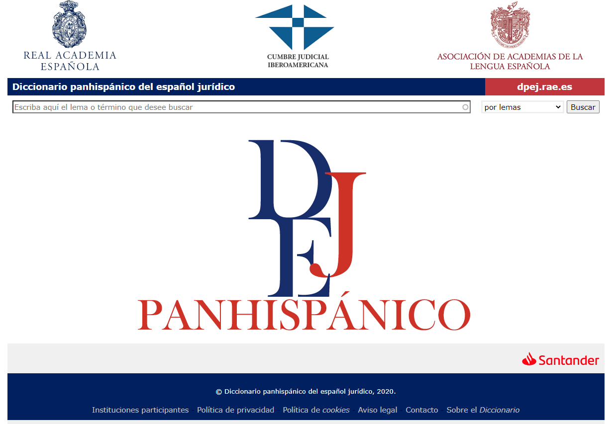 Diccionario Panhispánico del Español Jurídico – Centro Cultural