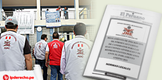 Reglamento de inscripción de candidatos para las elección de representantes ante el Parlamento Andino 2021 con logo LP