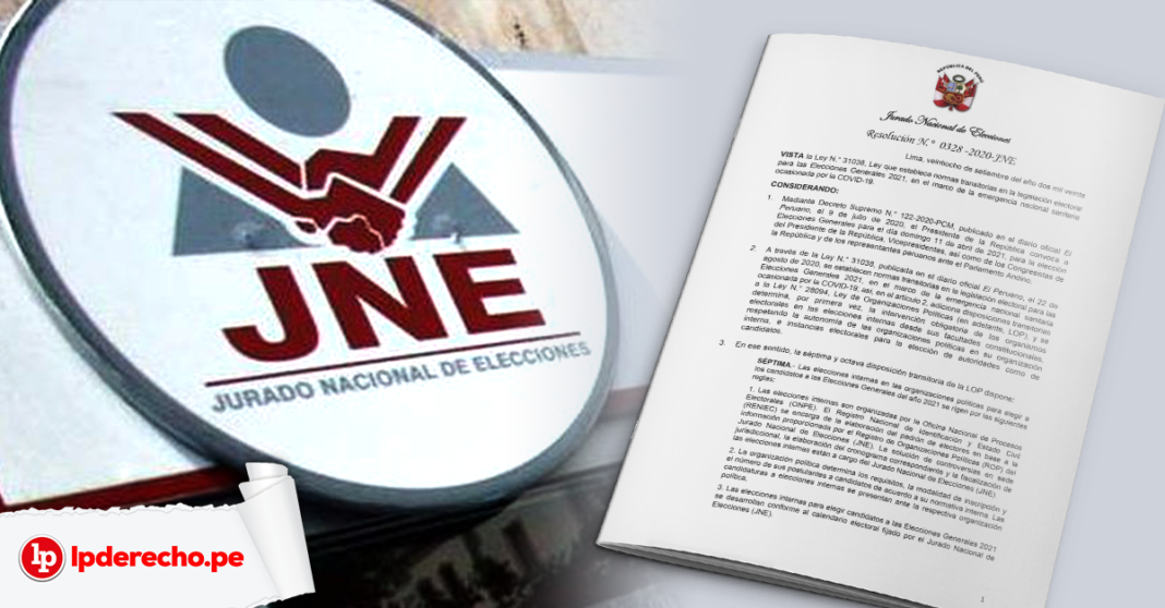 fachada jurado nacional de elecciones con resolución y logo LP