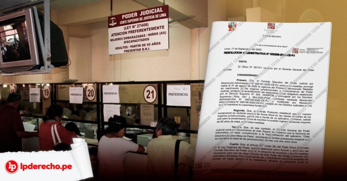 Taquilla atencion a personas poder judicial con carilla de resolucion y logo LP
