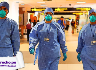 personal de salud en hospital con logo de LP