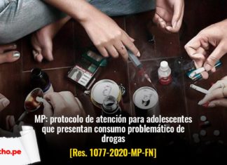 adolescentes drogas resolución 1077-2020-MP-FN con logo lp
