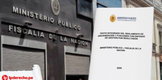 Reglamento de Organización y Funciones del Ministerio Público con logo de LP