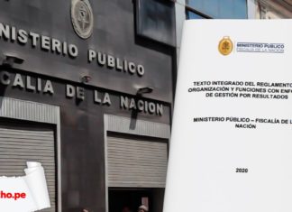 Reglamento de Organización y Funciones del Ministerio Público con logo de LP
