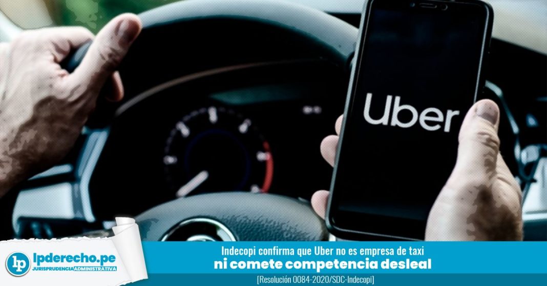 aplicativo de taxis uber resolución 0084-2020-SDC-Indecopi con logo lp