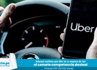 aplicativo de taxis uber resolución 0084-2020-SDC-Indecopi con logo lp