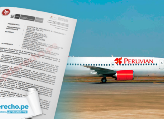 Jurisprudencia administrativa Peruvian Air Line con logo de LP