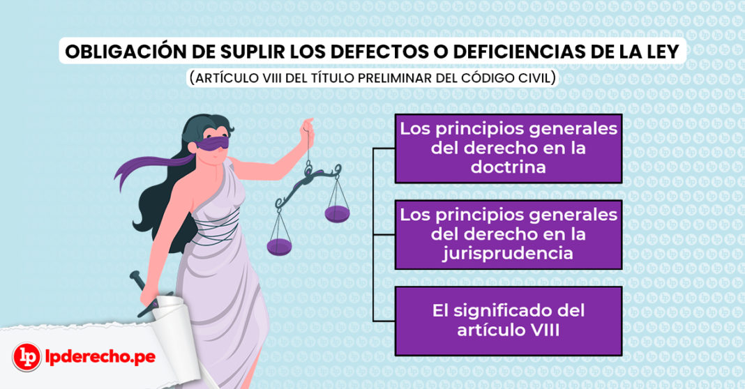 Los principios generales del derecho. Artículo VIII del Título Preliminar del Código Civil