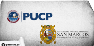 Logo de PUCP y Unmsm con logo de LP