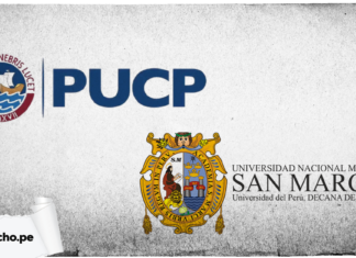 Logo de PUCP y Unmsm con logo de LP