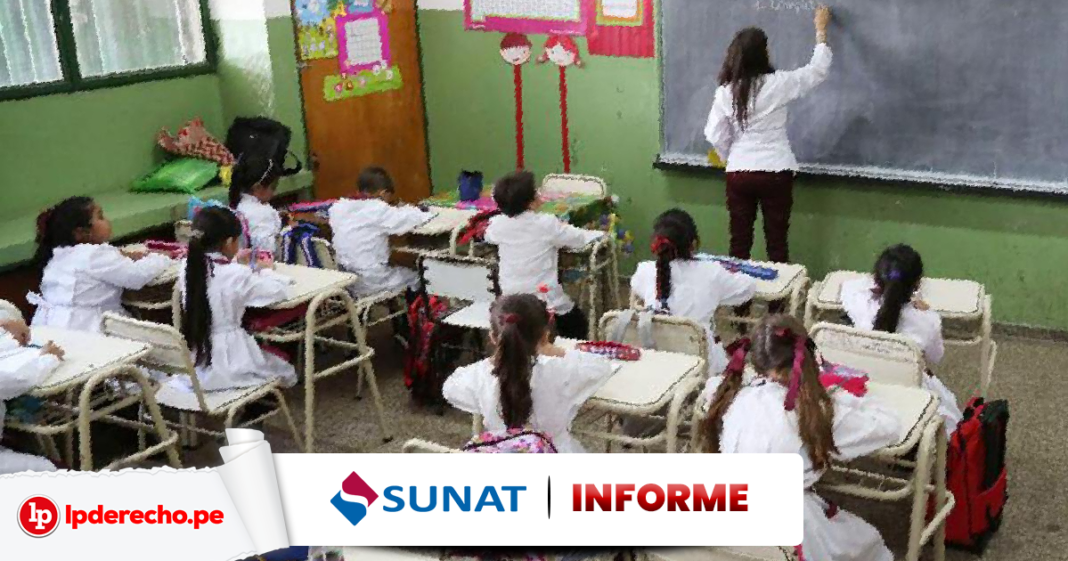 Escuela informe de la sunat con logo de informe de la Sunat y LP