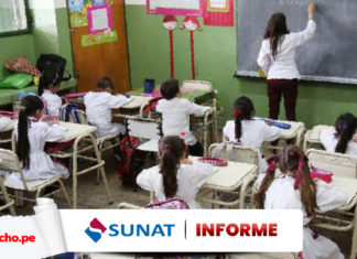 Escuela informe de la sunat con logo de informe de la Sunat y LP