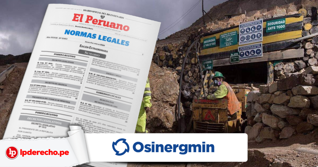 Mineria con Osinergmin norma legal con logo de LP