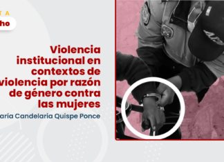 Violencia institucional en contextos de violencia por razón de género contra las mujeres con logo de LP
