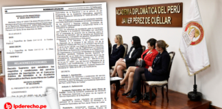 Academia diplomática Pérez de Cuellar con logo de LP
