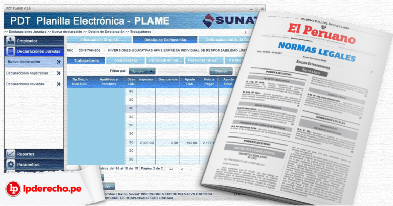 ¡importante Planilla Electrónica Sunat Aprueba Nueva Versión