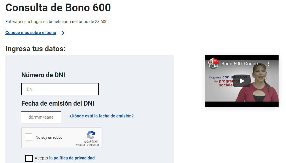 Bono 600 soles con logo de LP