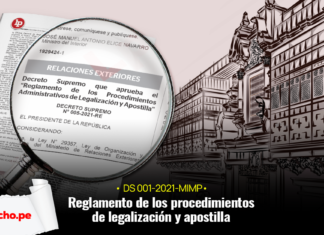 Decreto Supremo 005-2021-RE - Reglamento de legalización apostilla fachada cancillería con logo LP