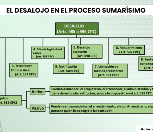 esquema del desalojo en el proceso sumarísimo