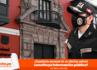 Expediente personal de un efectivo policial constituye información pública con logo de jurisprudencia constitucional y LP
