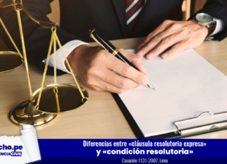 Diferencias entre «cláusula resolutoria expresa» y «condición resolutoria»