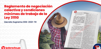Reglamento de negociación colectiva y condiciones minímas de trabajo de la Ley 31110