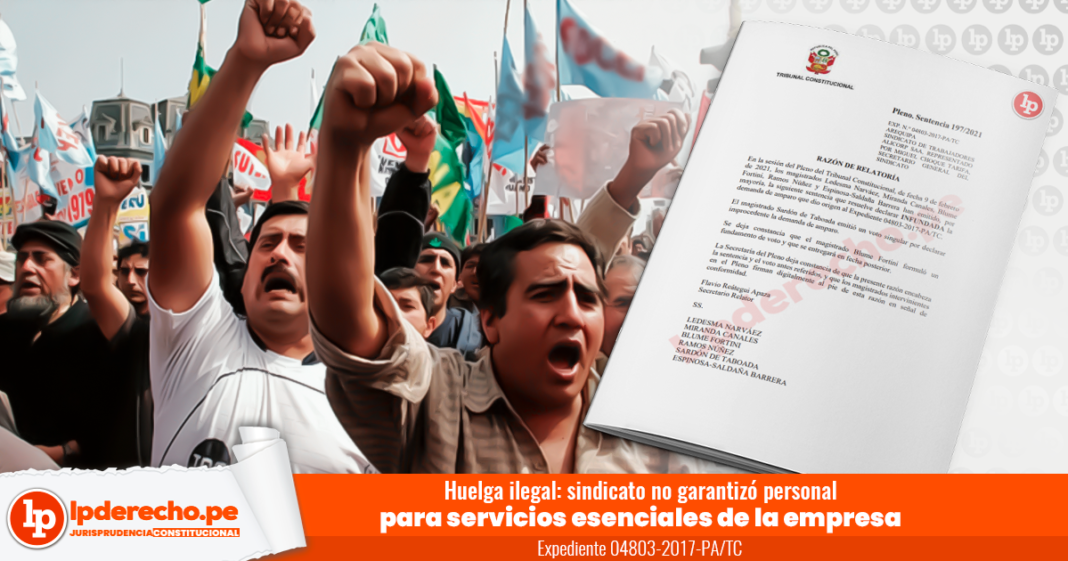 Huelga ilegal: sindicato no garantizó personal para servicios esenciales de la empresa