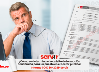 ¿Cómo se determina el requisito de formación académica para un puesto en el sector público?