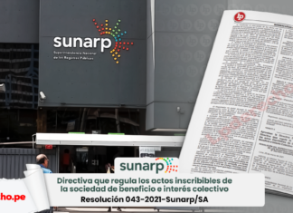 Sunarp: directiva que regula los actos inscribibles de la sociedad de beneficio e interés colectivo