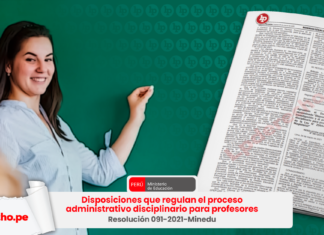 Disposiciones que regulan el proceso administrativo disciplinario para profesores