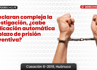 Si declaran compleja la investigación, ¿cabe duplicación automática del plazo de prisión preventiva?