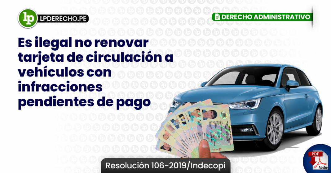 Es ilegal no renovar tarjeta de circulación a vehículos con infracciones pendientes de pago