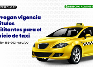 Prorrogan vigencia de títulos habilitantes para el servicio de taxi