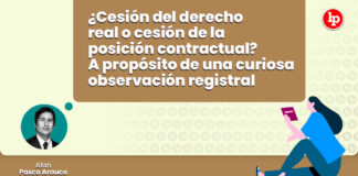 cesion derecho real cesion posicion contractual observacion registral
