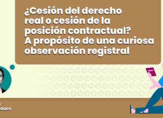 cesion derecho real cesion posicion contractual observacion registral